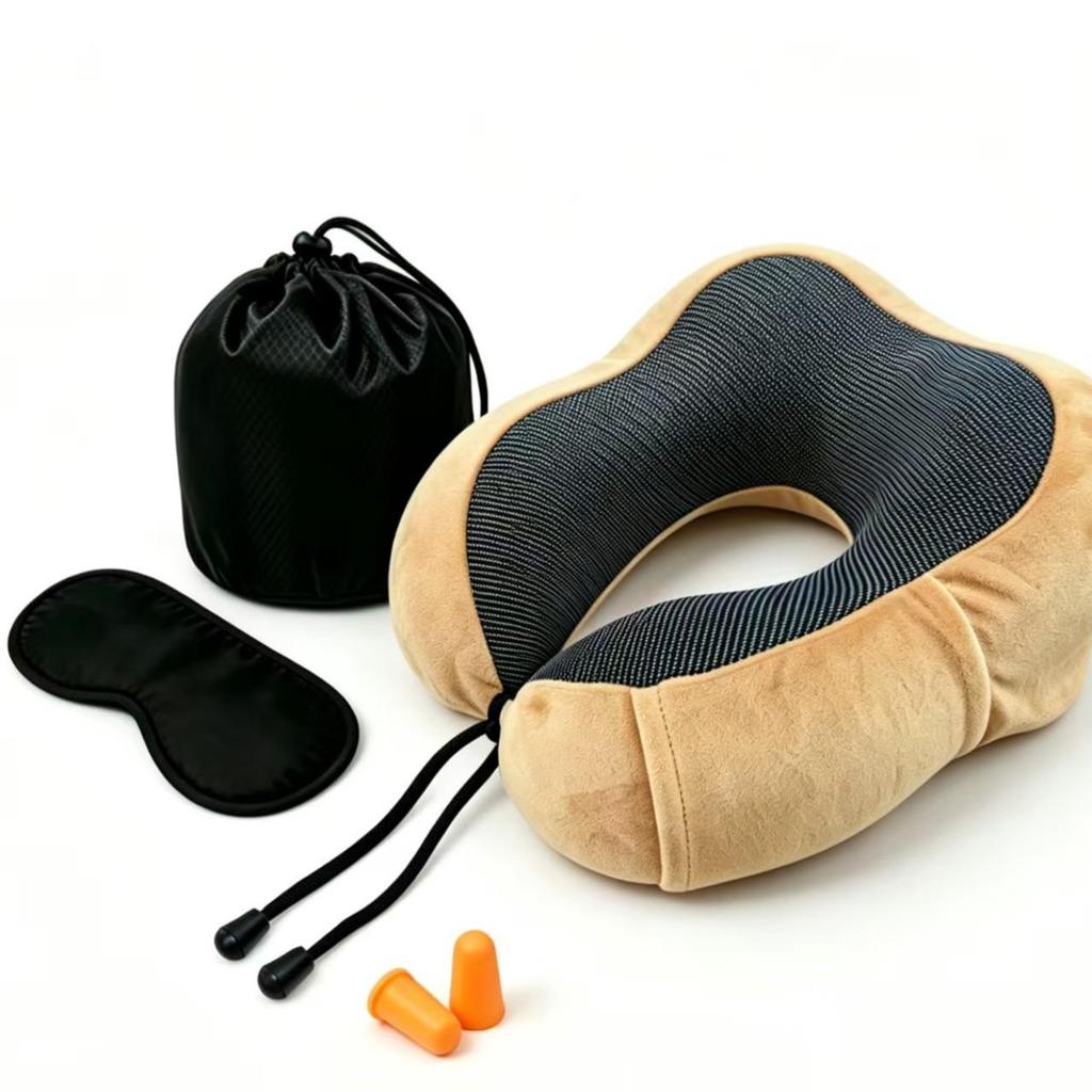 Slow Rebound Memory Foam U-Shape Neck Pillow for Travel