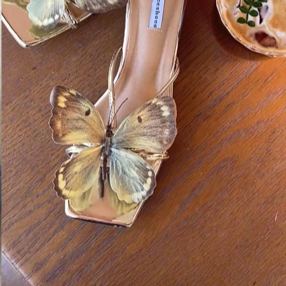 

1 Pair Simulation Coloful Thai Fairy Butterfly Flower Shoe Buckles Butterfly Orchid Phalaenopsis Shoe Flower Sandals