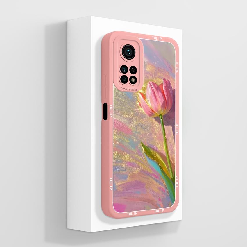 Handyhülle für Xiaomi Mi 10T 11T Pro Lite Mi 10 11 11X 11i Aromatische Blumenmuster Flüssigsilikon Weiche Stoßstange Stoßfeste Hülle für Xiaomi Stoßstangen-Taschen