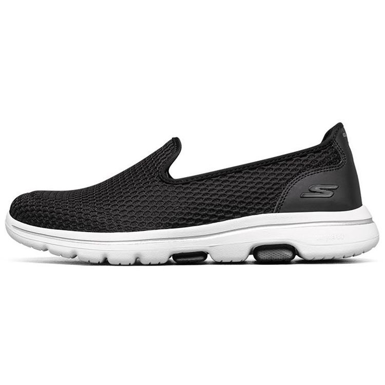 Skechers Go Walk 5 Низкие Легкие Дышащие Слипоны Повседневные Кроссовки Женские Черные 896021-BKW 39
