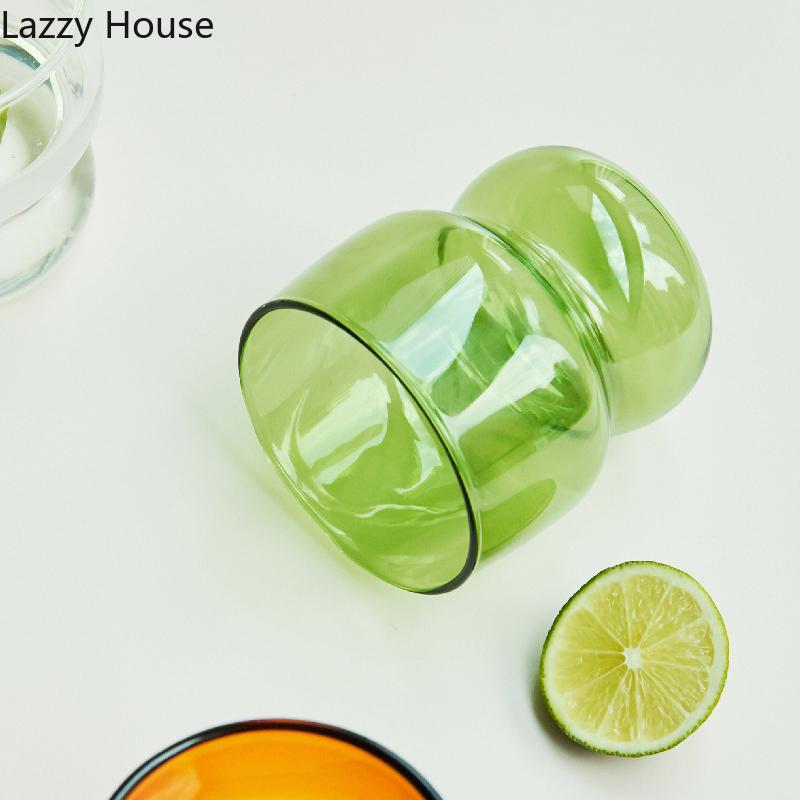 Colorful High Borosilicate Glass Milk Mug Water Cup Coffee Cup Breakfast Glasses Drinkware Coffee Mug 200ml