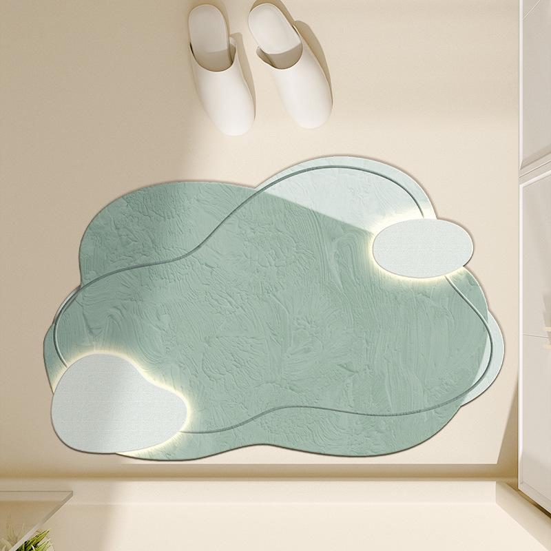 Quick-Dry Diatomaceous Earth Bathroom Mat - Water-Absorbing, Easy-Clean Foot Mat for Toilets