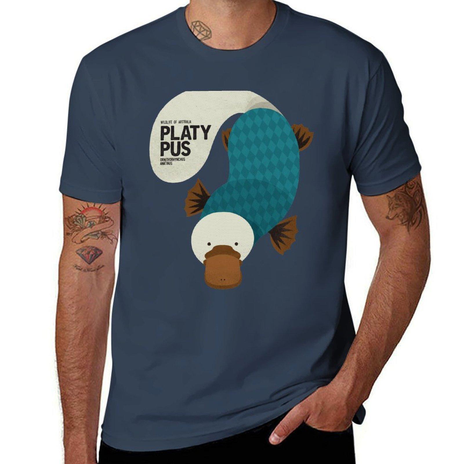 Retro Platypus Tshirt Lightweight Gym Training Tshirt S