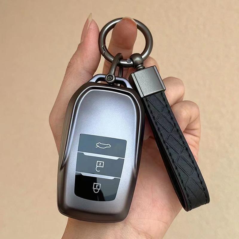 Tpu Car Key Case Cover Shell Fob For Toyota Chr Hilux Fortuner Land Cruiser 200 Camry Corolla Crown Rav4 Highland Key Chain