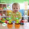 2pcs Dancing Cactus Sing Dance Interactive Plush Toy,Sound Light, Remote Control,with Batteries Not Included,, Language Learning, Ideal for Christmas