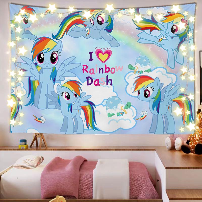 My Little Pony Tapestry - Cute Girls' Room Dorm Decor Wall Hanging Backdrop.