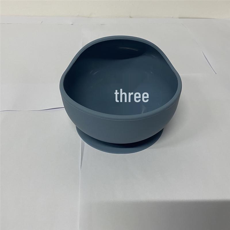 Silicone Baby Tableware Set: Bowl, Fork, Spoon, Plate with Suction Cup