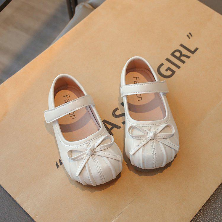 Girls' Soft Sole Leather Princess Shoes with Bow, Small Fragrance Style, Toddler Doll Shoes for Spring 2026
