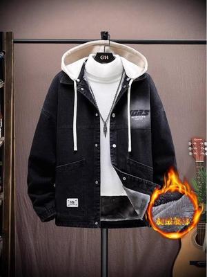 Men's Thickened Plus Velvet Denim Jacket – Stylish Warm Casual Autumn/Winter Top