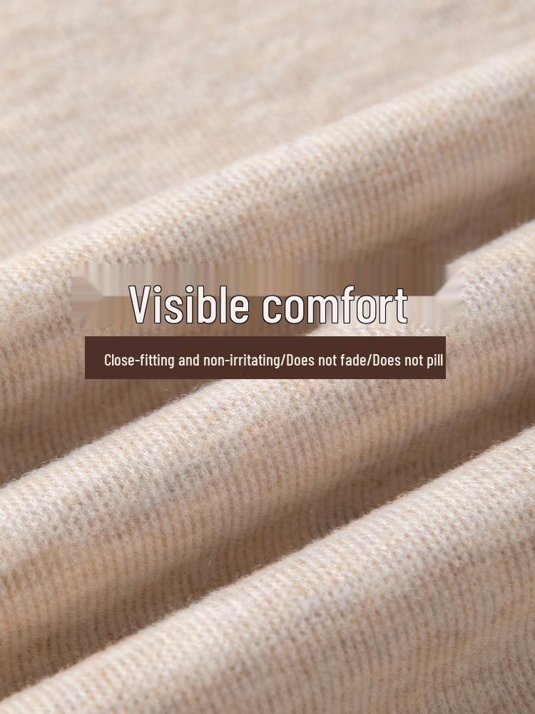 H360 Women's Lace Knit Ruffle High Neck Slim Fit Base Layer for Autumn/Winter