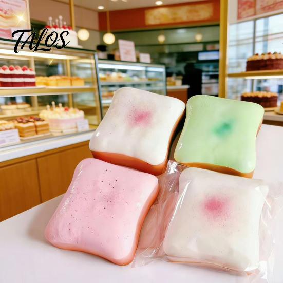 Durable Squeeze Ball Bread Butter Toy, Slow Rising Stress Relief Realistic Non-toxic Reliever Toast Sensory Fidget for Anxiety, Birthday Party