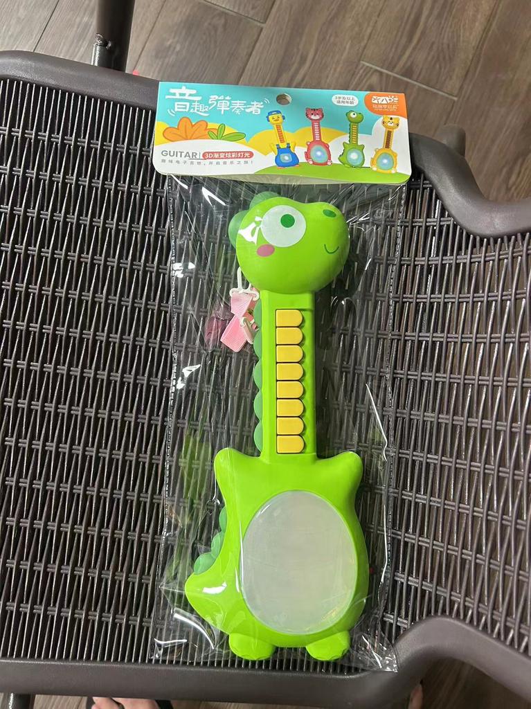 Children'S Lighting Edition Teaching Animal Paradise Cartoon Electronic Guitar Piano Early Education Enlightenment Interest Music Toys