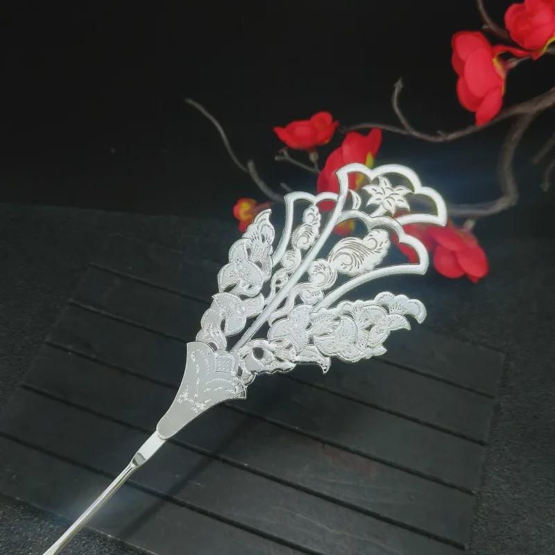 Yizhan Doppelseitiger DIY Haarnadel im Tang-Stil Hanfu - Antiker Übergroßer Kopfschmuck