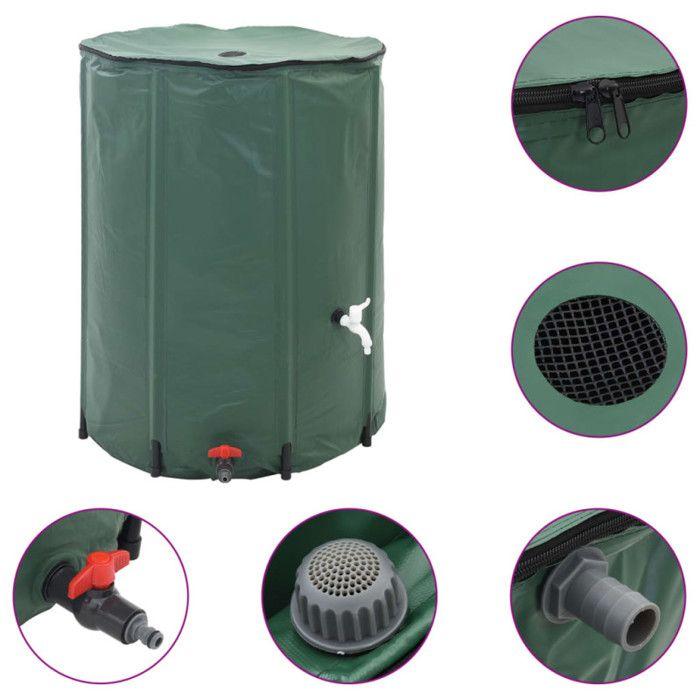 VidaXL Réservoir d'eau de pluie pliable 250 L