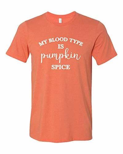

Blood Type Pumpkin Spice Adult Unisex Short Sleeve Tee Shirt Heather Orange 4XL