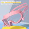 Large Frame Swimming Goggles with Earplugs for Kids High Quality Children's Antifog Swim Pool Glasses Waterproof HD Swim Eyewear