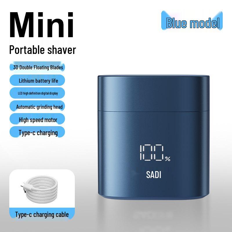 Compact Men's Electric Shaver - Full Body Washable, Super Clean, Portable for Travel