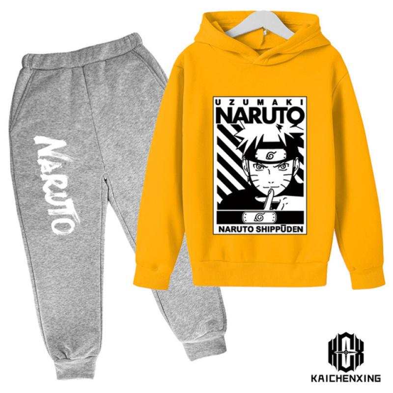 Ragazzi Naruto Maniche lunghe Abiti Abbigliamento 4-14 anni Set