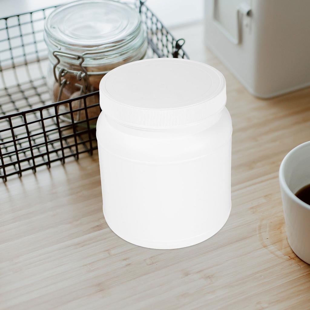 Sealed Plastic Jar with Airtight Lid for Powder Storage Large Capacity Wide Mouth Container Kitchen Pantry Travel Essential