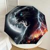 Black Panther Moonlit Storm Umbrella: Automatic Opening & Closing, Outdoor Travel Accessory, Lightweight and Durable
