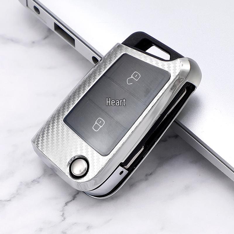 Volkswagen Carbon Fiber Key Cover for Tiguan L, Golf 7, Sportsvan, Lamando, Tharu, Teramont