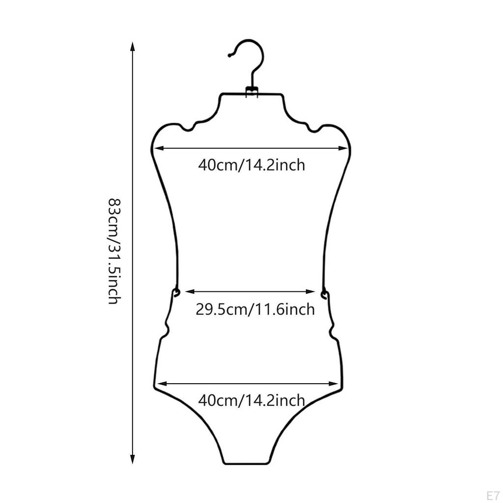 Skládací bikiny -Věšák -dessous -Organizér Plavky Oděvní tyč pro butikový výstavní stojan