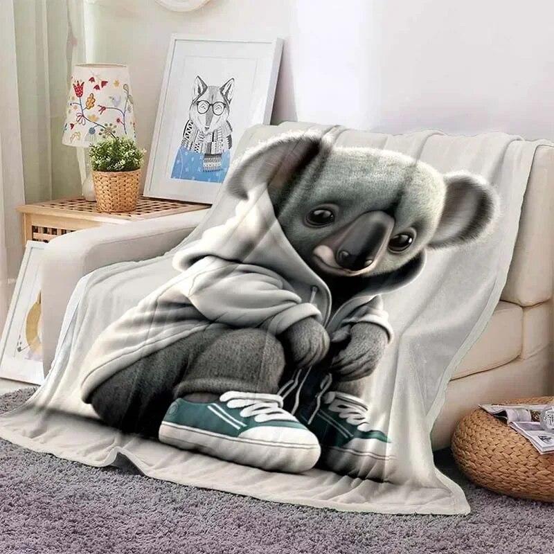 

Фланелева ковдра Cute Koala Pink Heart для дітей, чоловіків, жінок, м’які теплі ковдри та пледи на диван-ліжко для подорожей, кемпінгу 75x100cm