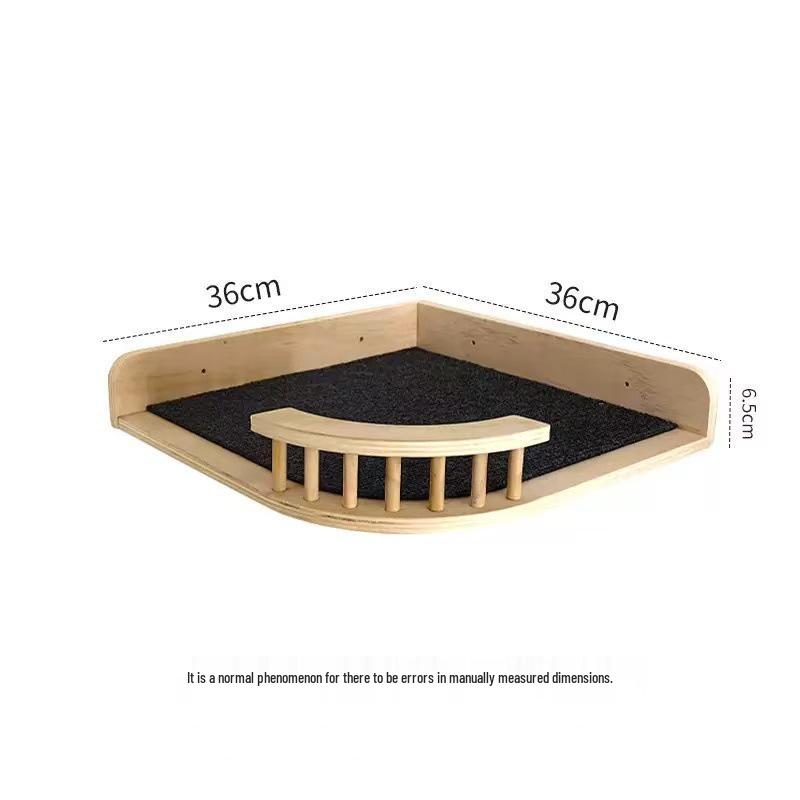 In-Stock Wall-Mounted Cat Tree with Hammock, Jumping Platform, Ladder, & Scratching Board