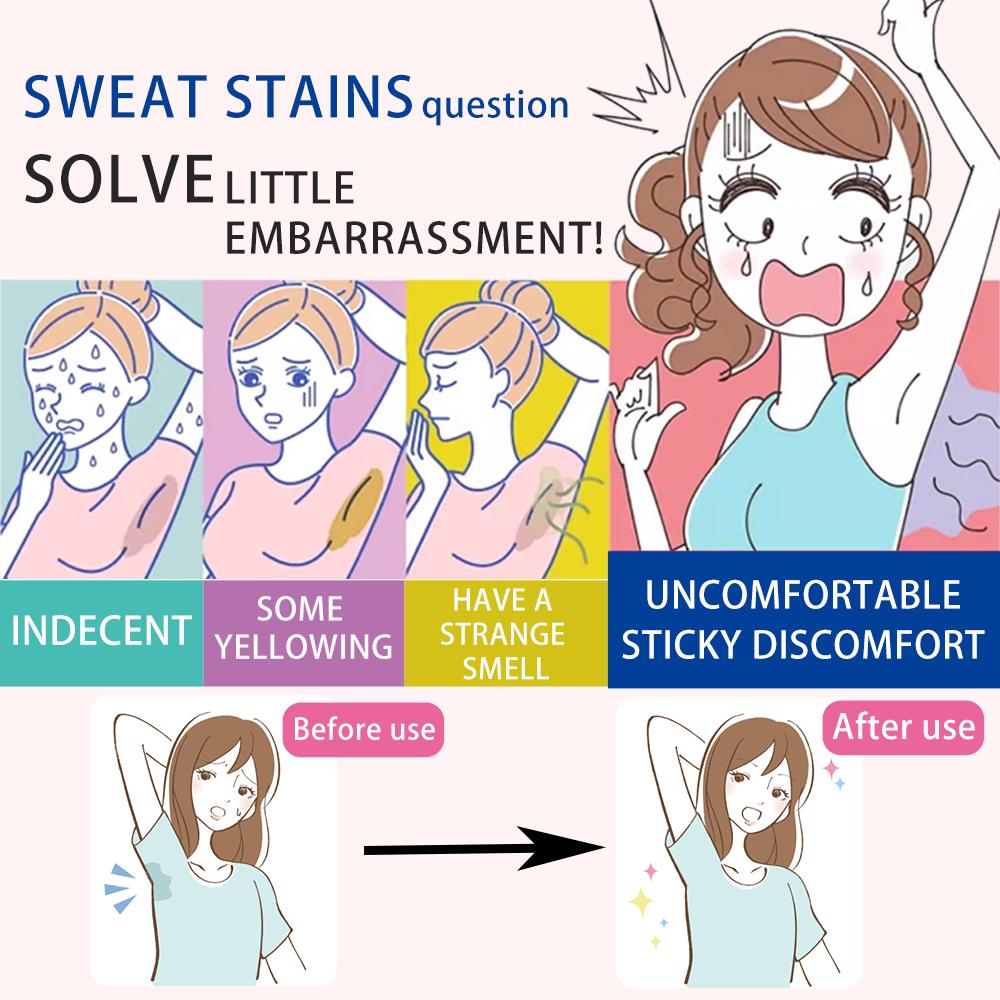 Einweg Achselhöhlen Schweißpads Unsichtbare Achselhöhlen Schweißaufkleber Sommer Deodorants Vliespads Atmungsaktiv Ultradünn