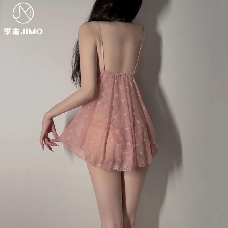 Sexy Lingerie Sexy Lace Perspective Suspenders Pearl Massage Transparent Temptation