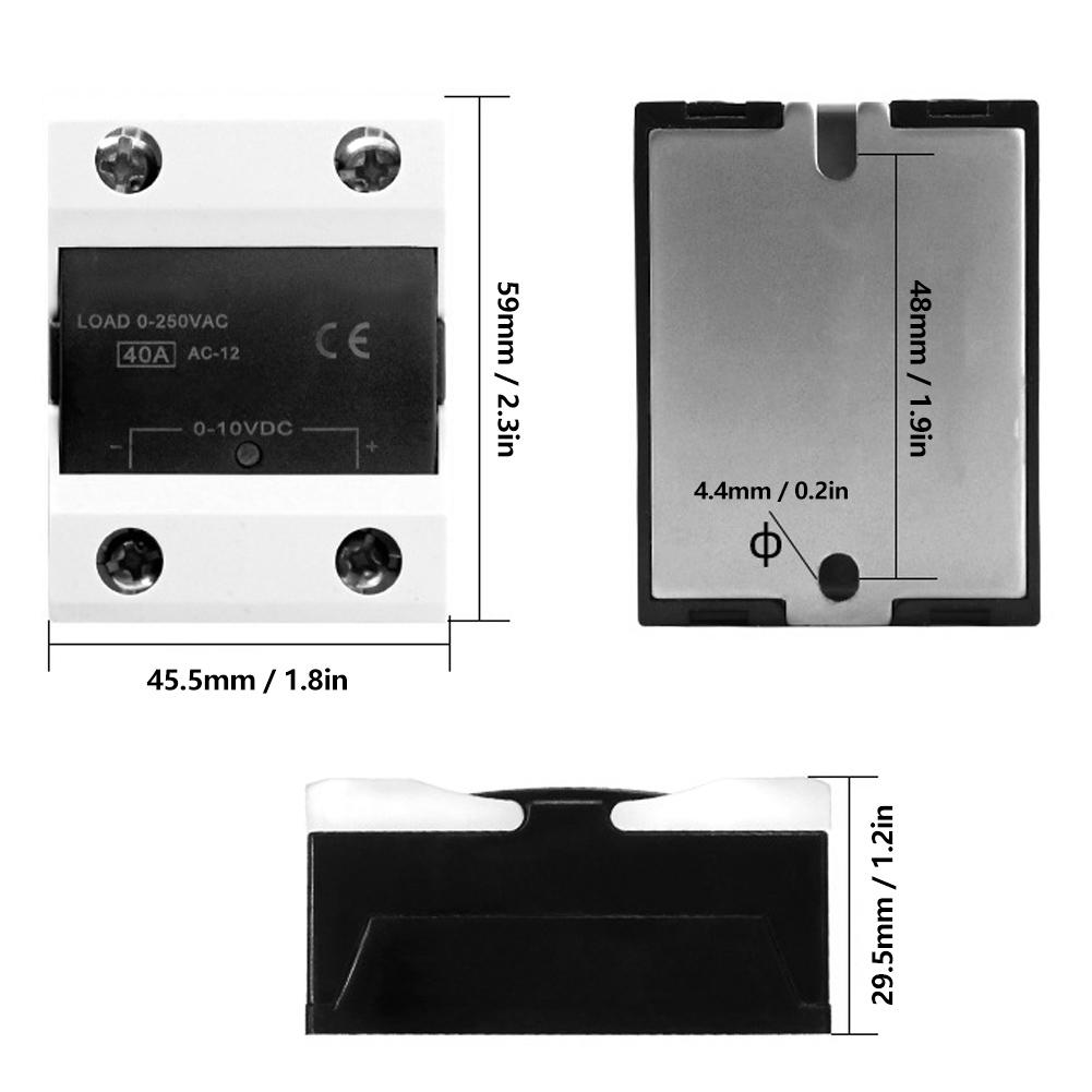 BRM25LA SSR Solid State Relay with Aluminum Bottom Electronic Industrial Accessory