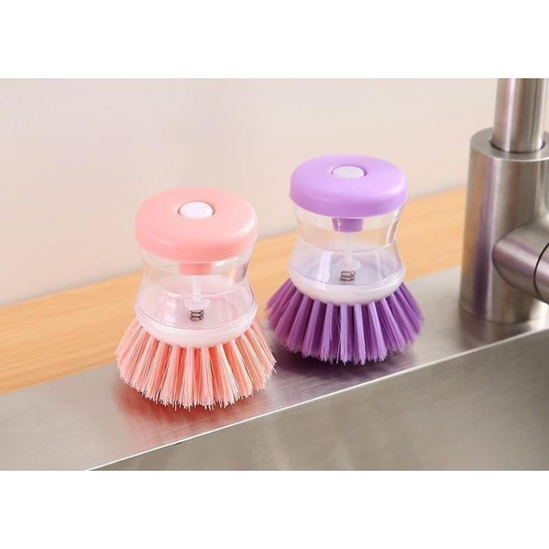 Kuchyňský kartáč Mycí nástroj New Pan Dish Bowl Dlaňový kartáč Dávkování mýdla