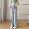 11 #maternity straight-leg pants elastic and non-fading summer loose casual and thin outer wear vertical strip ice silk wide-leg pants