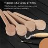 M-Modern-4 Pcs Wood Carving Spoon Blank Beech Wood Unfinished Wooden Craft Whittling Kit For Whittler Starter