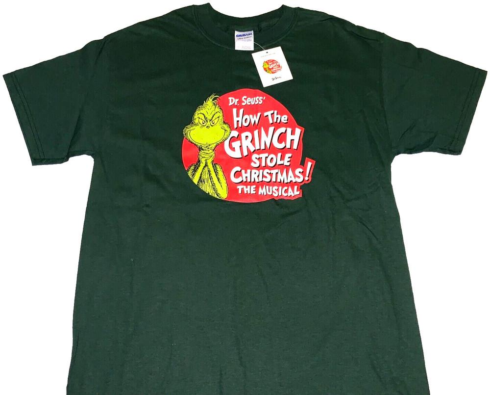 Rare! 2006 Dr. Seuss How The Grinch Stole Christmas Musical T-Shirt New! NWT MED Unisex T-Shirt XL