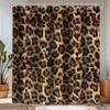 Leopardenmuster Duschvorhang Zoll Wildes Safari-Hautmuster Kraftvolle Gepardenkatze Panthera Schwarzbraunes Fell Wil