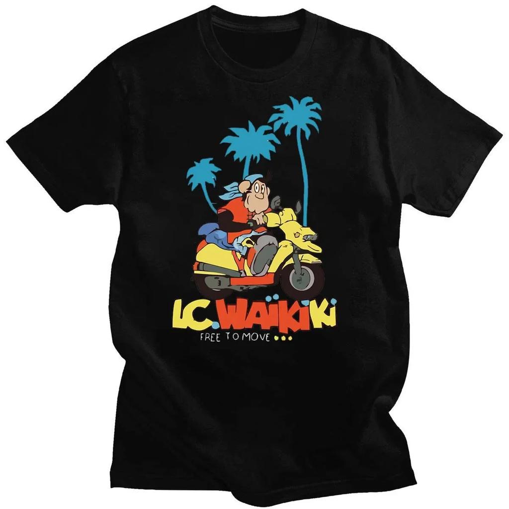 2023 Graphic T Shirts Men Kawaii Monkey Tshirt Lc Waikiki Monkey Merchandise TShir Mens Short Sleeves Beach Tee Camisas Shirt