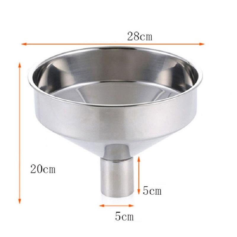 NEW Stainless Steel Funnel Large Kitchen Funnel Liquid Cooking Oil Filter Tools Metal Wide Mouth Funnel For Filling Bottles Cans