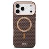 Luxury Leather Magnetic Fiber Texture Magnetic Case For iPhone 17 Pro Max 16 Plus 15 14 13 For Magsafe Wireless Charging Cover