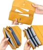 Long Flap Wallet with Flower and Bird Embossed Cowhide 0332461 [Box 21] Design, Leftia, Leather, (Green (50))