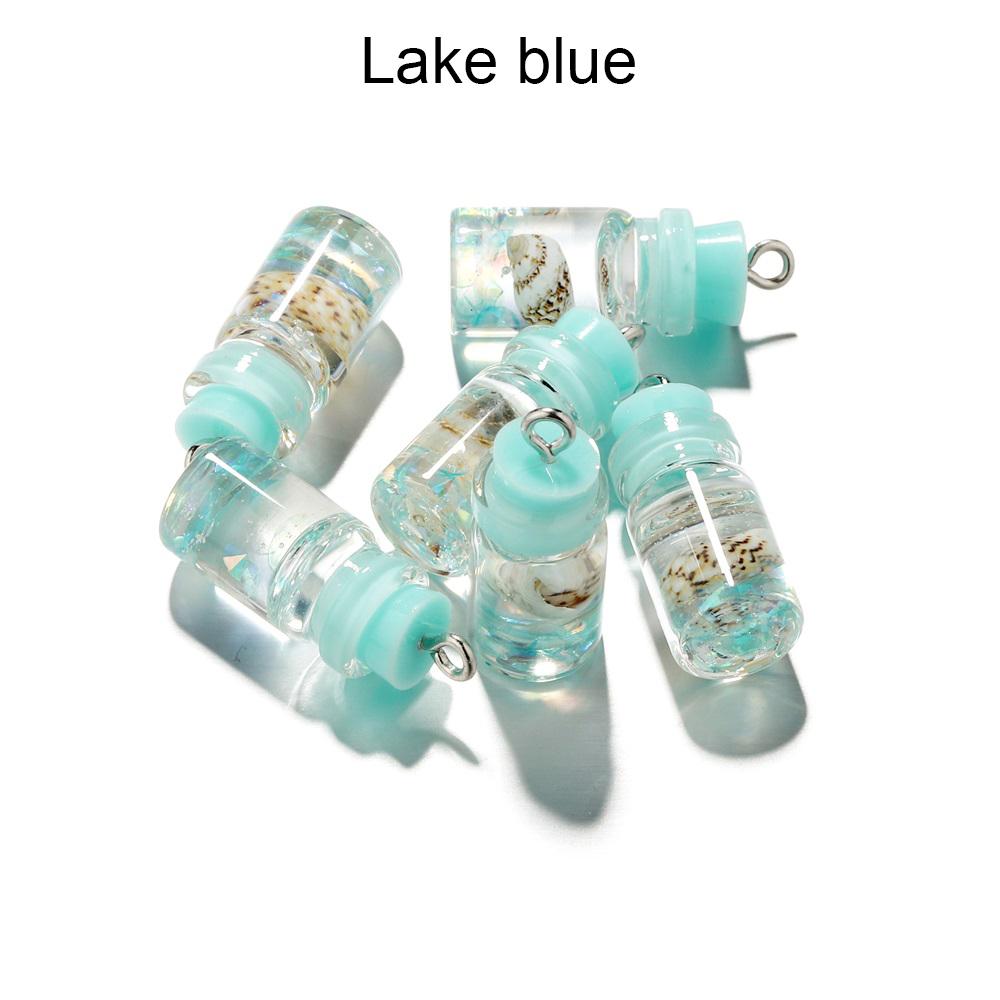 10pcs/lot Conch Shell Ocean Drift Bottle Pendants Handmade Crafts Charms For Earrings Necklace DIY Jewelry Making Supplies
