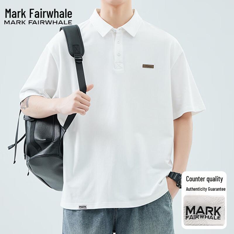 Mark Fairwhale Men s Summer Loose Fit Polo Shirt 2XL