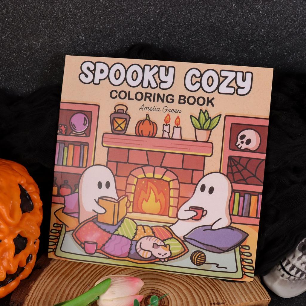 Spooky Cutie: Vol. 2 Coloring Book for Adults and Teens Featuring Lovely Creepy Creatures In Cozy Moments for Relaxation