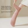 Women's Autumn & Winter Solid Color Cotton Pile Socks – Boneless, Loose-Fit, Mid-Calf, Perfect for Maternity.