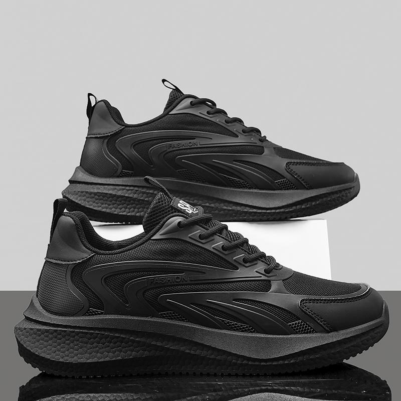

Модные летние повседневные кроссовки мужские дышащие модные толстые подошвы удобные сетчатые туфли для бега на открытом воздухе кроссовки для тенниса мужские кроссовки для мужчин 41 чёрный