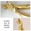 Long Patent Leather Gloves Sexy Coated Gloves Gold Silver Glossy Leather Long Gloves Steel Pole Stage Performance Gloves Y2k