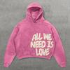 Fashion Women's Hoodies Retro Letter Graffiti Print Girl Daily Casual Pullover Spring And Autumn Long Sleeve Sweatshirt Women's Oversized Top Clothing