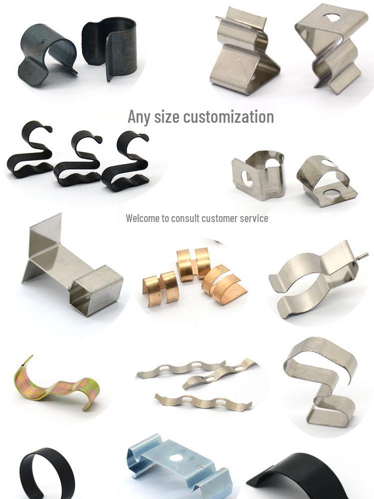 Stainless Steel Spring Clip: Metal Crimp, Wire Baffle, Pipe Holder, Conductive Manganese.