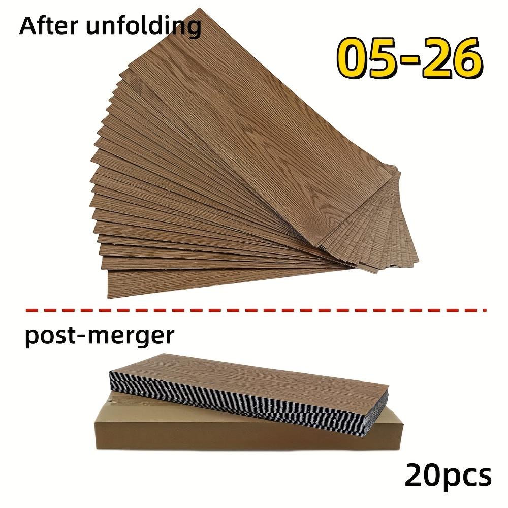

10pc Self-adhesive Wood Grain Floor Wall Sticker Modern Style PVC Living Room Toilet Kitchen Home Floor Decor Waterproof Sticker 10PCS