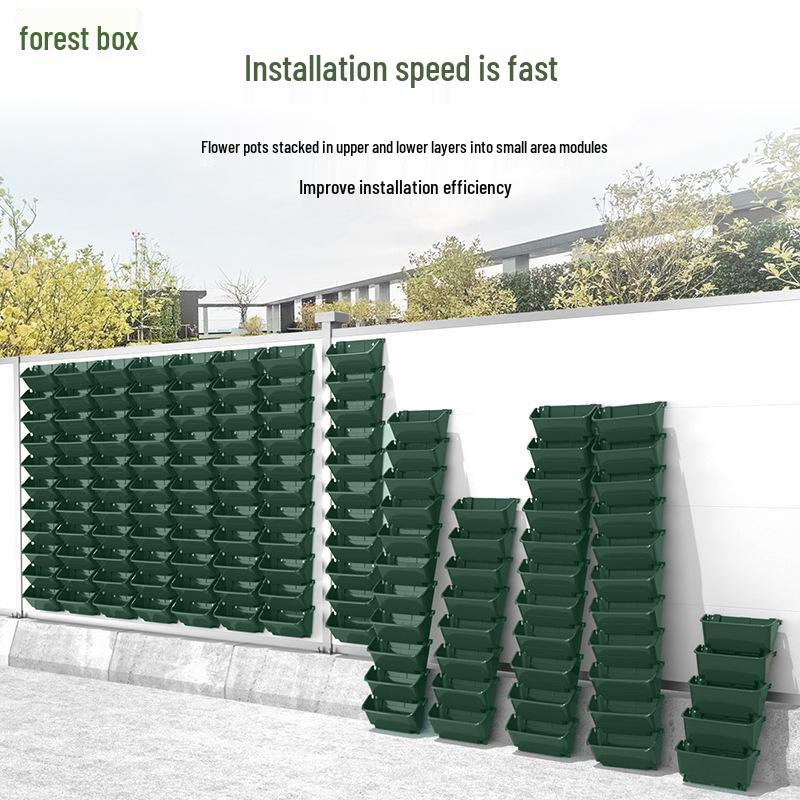 Terracotta Plastic Flower Pots, Vertical Plant Wall Containers, and Fencing Planting Boxes